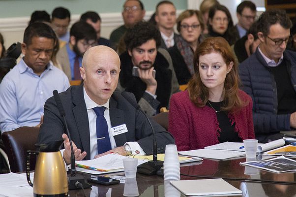 NYCTA President Andy Byford testifies before the City Council's Transportation Committee on Tuesday morning